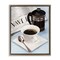 Stupell Industries Black Coffee & Newspaper Floating Frame By Carol Robinson